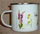 Wildflower mug painted from watercolours by Peter Thwaites
